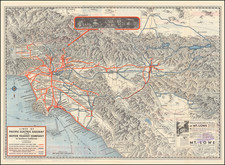 Lines of Pacific Electric Railway and Motor Transit Company in Southern California  (with View of Mt. Lowe Tavern) By Pacific Electric Railway / Gerald  Allen Eddy