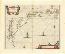 New England, New York State, Mid-Atlantic and Southeast Map By Pieter Goos