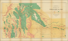 Utah, Idaho, Wyoming and Geological Map By F.V. Hayden