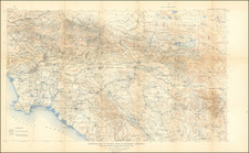 Isohyetal Map of Central Part of Southern California Showing total precipitation, in inches, February 27 to March 4, 1938