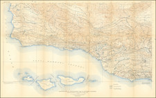 [ Mapping an Historic Rainfall Event in Southern California ]  Isohyetal Map of Northwestern Part of Southern California Showing total precipitation, in inches, February 27 to March 4, 1938