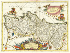 Portugal Map By Vincenzo Maria Coronelli