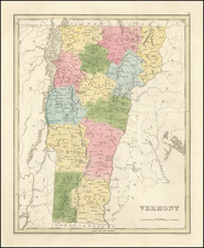 Vermont Map By Thomas Gamaliel Bradford