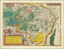 Luxembourg Map By Abraham Ortelius