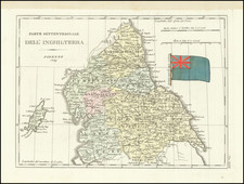 England and British Counties Map By Francesco Costantino Marmocchi