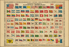 World and Curiosities Map By Alvin Jewett Johnson