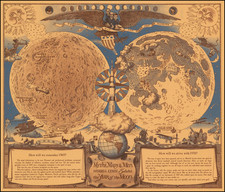 United States, Celestial Maps and Space Exploration Map By M. Ramus