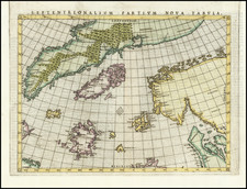 Polar Maps, Atlantic Ocean, Scandinavia and Iceland Map By Girolamo Ruscelli