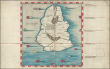 Sri Lanka Map By Claudius Ptolemy / Conrad  Swenheym 