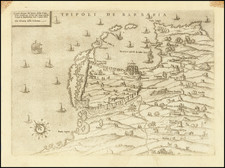 Il vero disegno del porto della Citta della fortezza, et de sito doue e posta Tripoli di Barbari.  Ven. l'anno 1567 . . . | Tripoli de Barbaria By Paolo Forlani / Bolognini Zaltieri