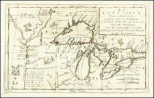 Midwest, Illinois, Michigan, Wisconsin, Canada and Eastern Canada Map By Vincenzo Maria Coronelli