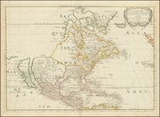 Midwest, North America and California as an Island Map By Nicolas Sanson