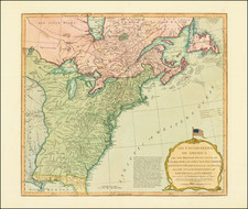 The United States of America with The British Possessions of Canada, Nova Scotia, New Brunswick and Newfoundland divided with the French and also The Spanish Territories of Louisiana and Florida according to the Preliminary Articles of Peace … 1783 By Richard Holmes Laurie  &  James Whittle