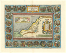 Holy Land Map By Abraham Ortelius