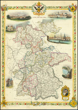 Germany Map By John Tallis