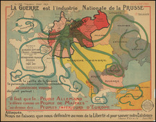 Europe, Comic & Anthropomorphic, World War I and Curiosities Map By Maurice Neumont