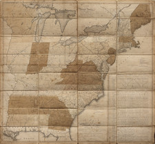 United States, New England, Mid-Atlantic, Southeast and Midwest Map By Abraham Bradley