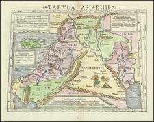 [Cyprus, Holy Land, Syria & Middle East]  Tabula Asiae IIII  By Sebastian Munster