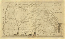 South, Alabama, Mississippi, Southeast and Georgia Map By John Reid