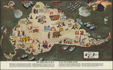 South America, Pictorial Maps and World War II Map By John Groth