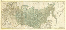 Alaska, Russia and Russia in Asia Map By A.F. Busching