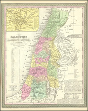Holy Land Map By Thomas, Cowperthwait & Co.