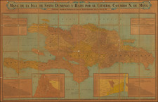 Hispaniola Map By General Casimiro Nemesio de Moya / Rand McNally & Company