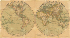 World and Russia Map By Cartographic Establishment of A. Ilyin