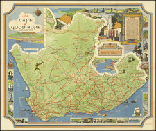 South Africa and Pictorial Maps Map By Art Maps Pty Ltd