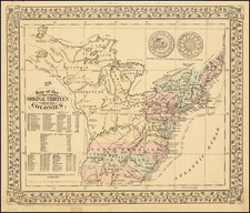 United States Map By Samuel Augustus Mitchell Jr.