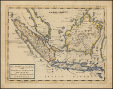 Singapore, Indonesia and Malaysia Map By Hermann Moll