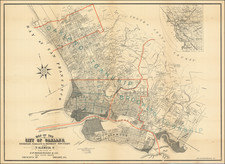 Map of the City of Oakland, Berkeley, Oakland  & Brooklyn Townships and Alameda . . . 