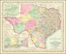 Texas Map By J.H. Young / Charles Desilver