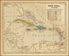 Caribbean Map By Sidney Morse