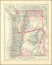 Oregon and Washington Map By OW Gray