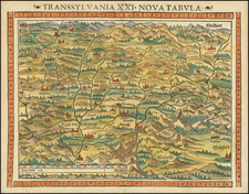 Romania and Bulgaria Map By Sebastian Munster