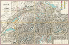 Switzerland Map By Heinrich Keller