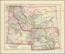 Idaho, Montana and Wyoming Map By O.W. Gray