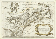 New England, Mid-Atlantic, Midwest and Canada Map By Nicolas Sanson