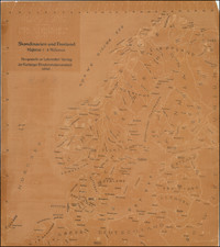 Scandinavia, Sweden, Norway and Finland Map By Lehrmittel-Verlag / Marburger Blindenstudienanstalt