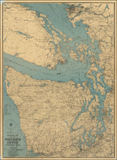 Washington Map By Charles F. Metsker