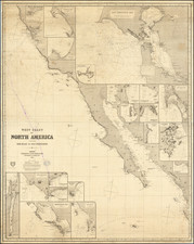 West Coast Of North America From San Blas To San Francisco . . . 1870 By James Imray & Son