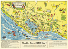 South Africa Map By Durban Publicity Association