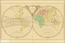 2e.  Mappe Mond 1754. By Thomas Kitchin / Jean Palairet