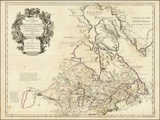 New England, Midwest, Michigan, Plains, Rocky Mountains, Canada and Western Canada Map By Guillaume De L'Isle