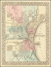 Plan of Milwaukee By Samuel Augustus Mitchell Jr.