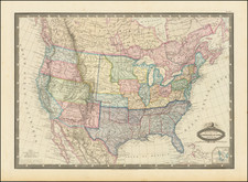 United States, Utah and Utah Map By F.A. Garnier