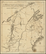 Maine, New Hampshire, New York State and Quebec Map By John Marshall