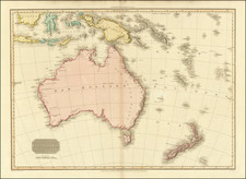 Australia and New Zealand Map By John Pinkerton