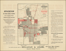 Map of Stockton California. Showing Location of Property Owned by Weber Heirs.  Oullahan and Adams, Agents.  From Official Map By H.T. Compon, City Engineer. By Harry T. Compton